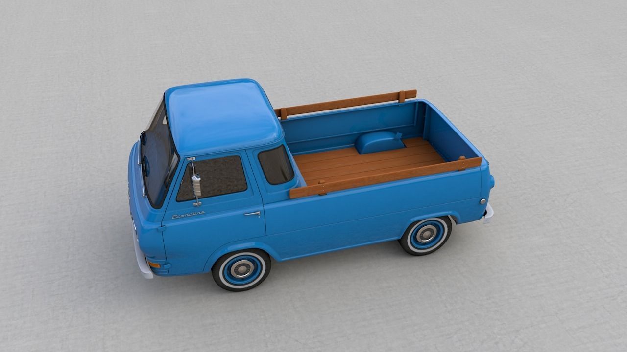 ECONOLINE E100 PICKUP 1962 3D model_3