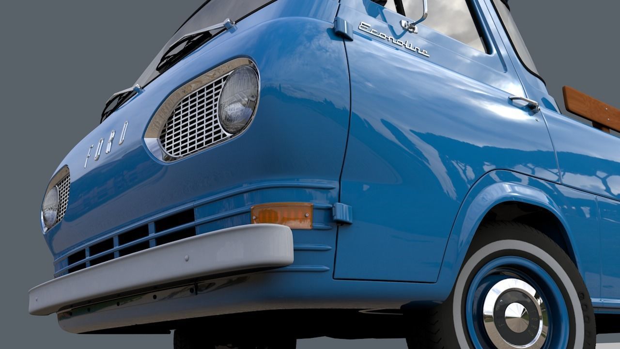 ECONOLINE E100 PICKUP 1962 3D model_7