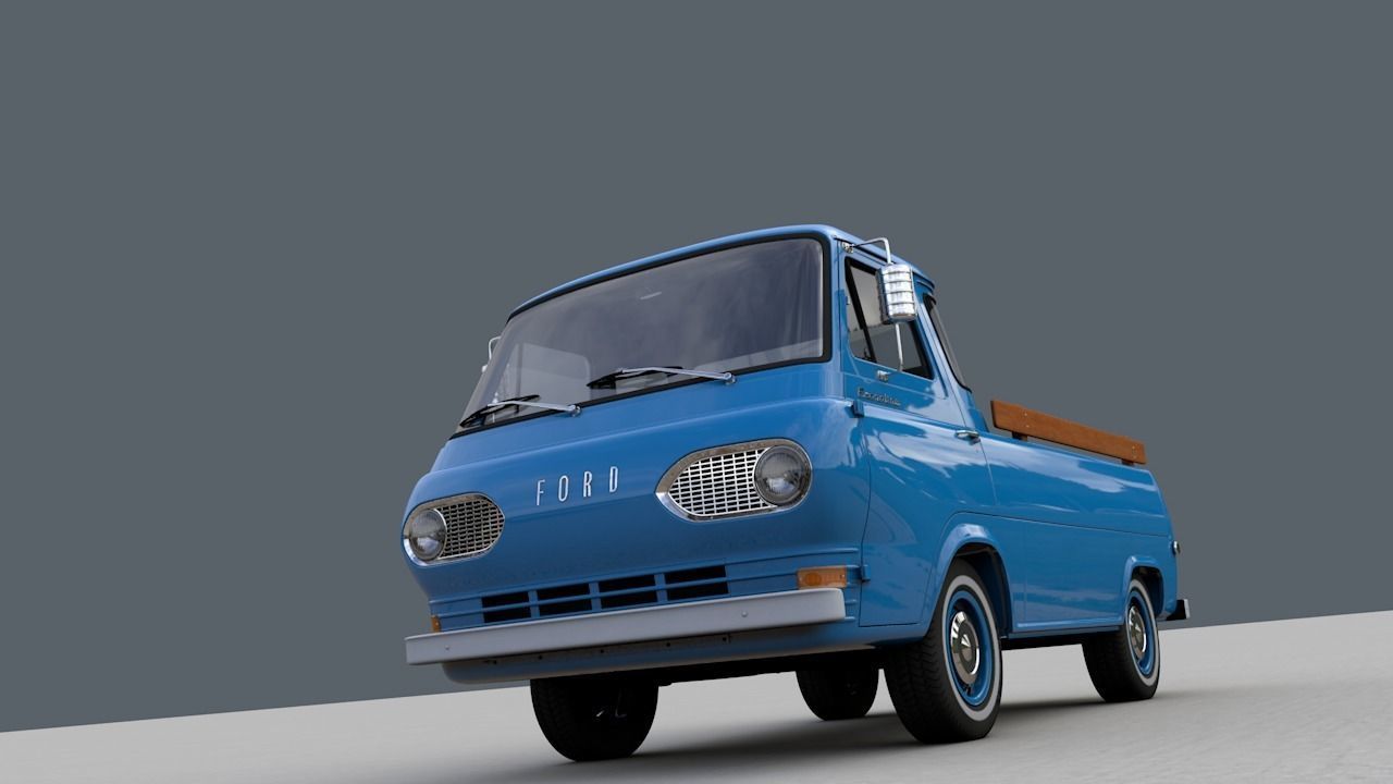 ECONOLINE E100 PICKUP 1962 3D model_4
