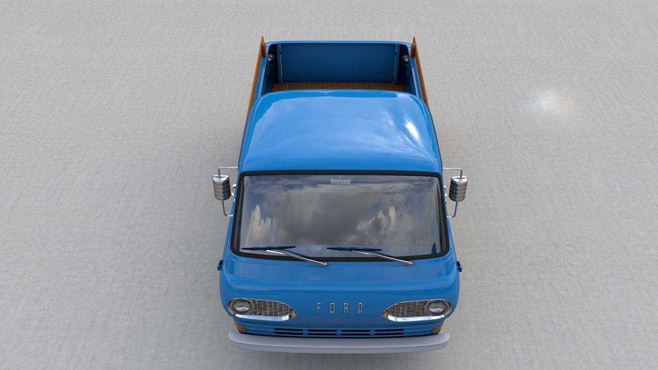 ECONOLINE E100 PICKUP 1962 3D model_2