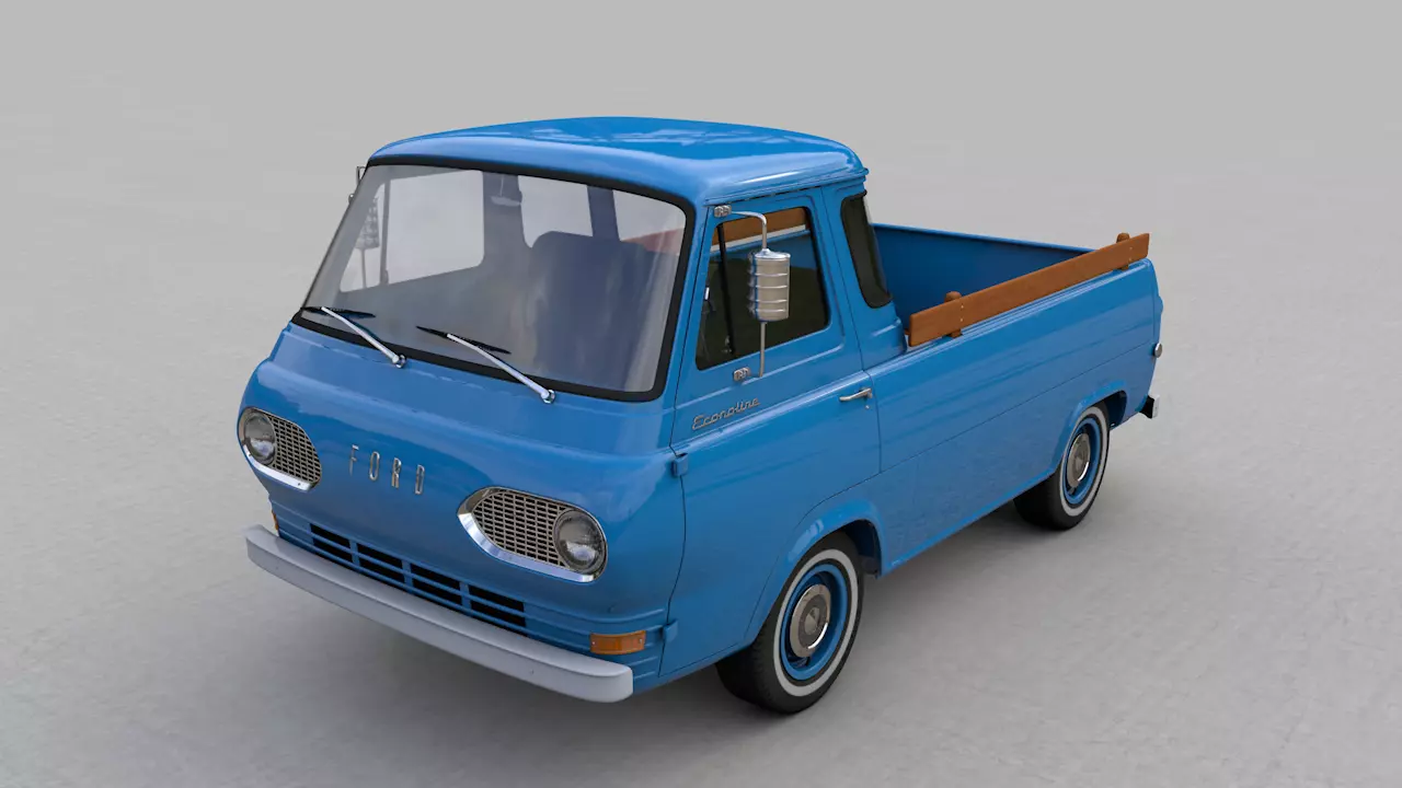 ECONOLINE E100 PICKUP 1962 3D model_0