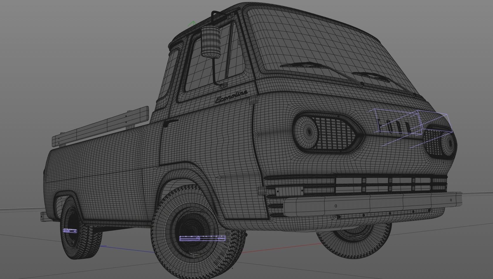 ECONOLINE E100 PICKUP 1962 3D model_16