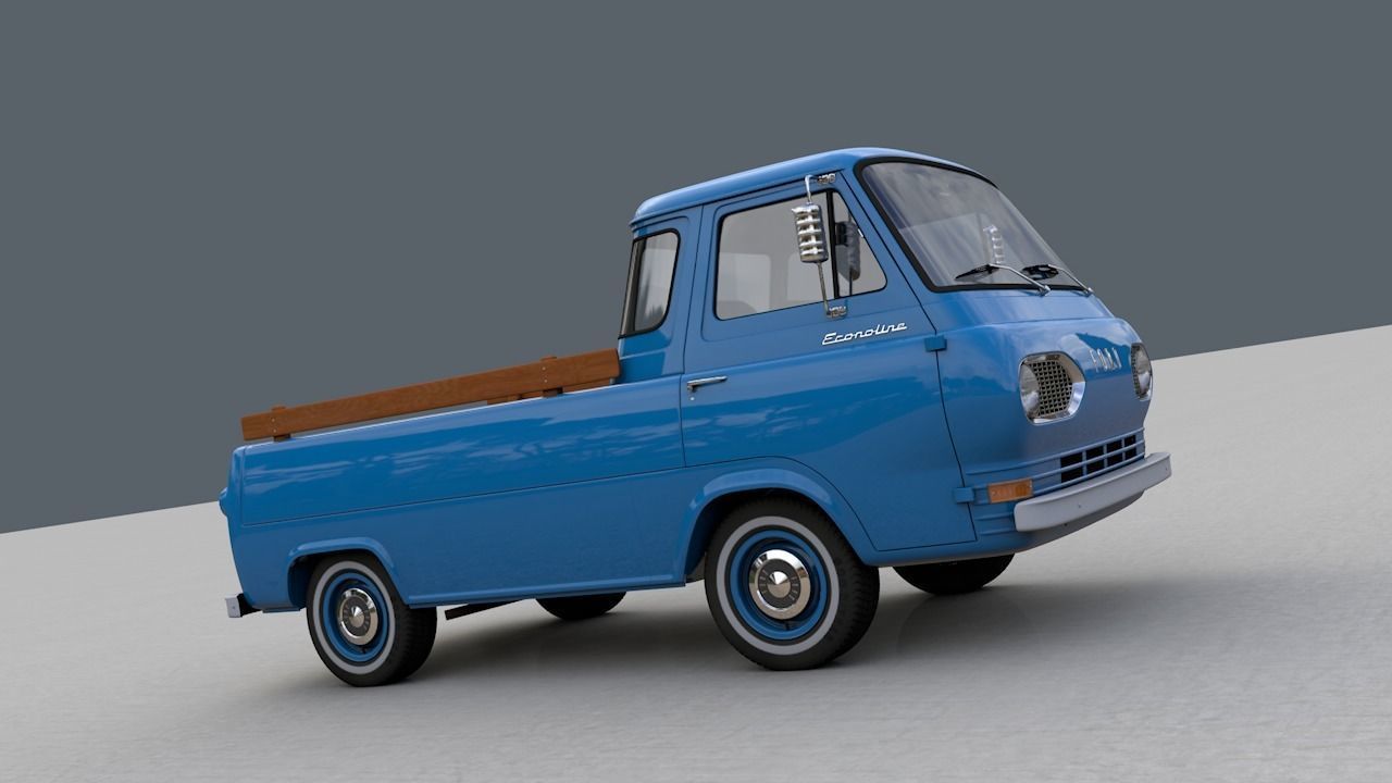 ECONOLINE E100 PICKUP 1962 3D model_6