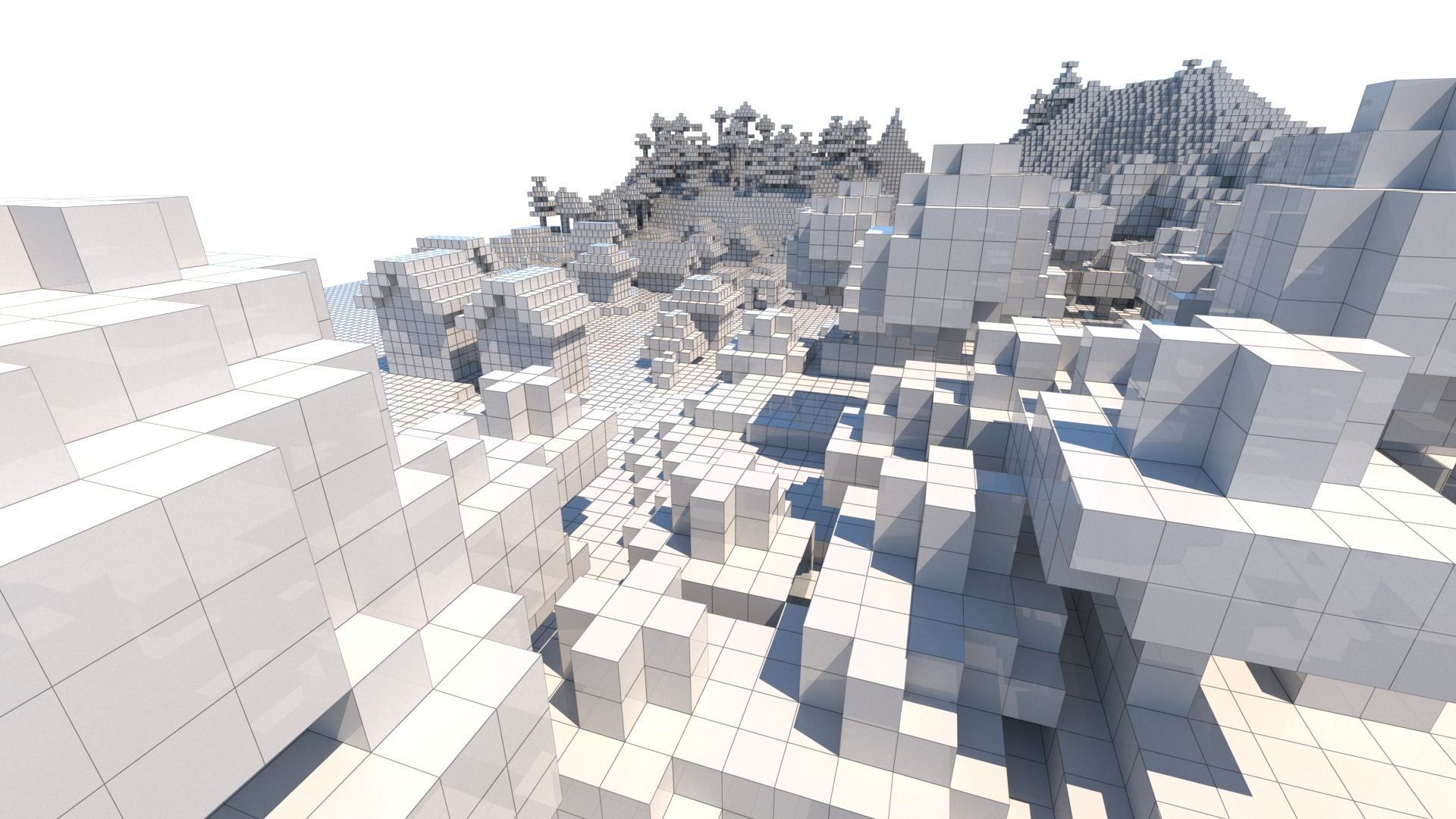 Minecraft Village 3D Model 3D model_10