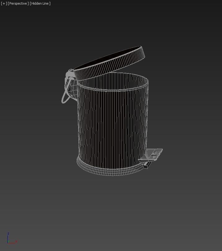 Trashcans Pedal 12lt 3D model_3