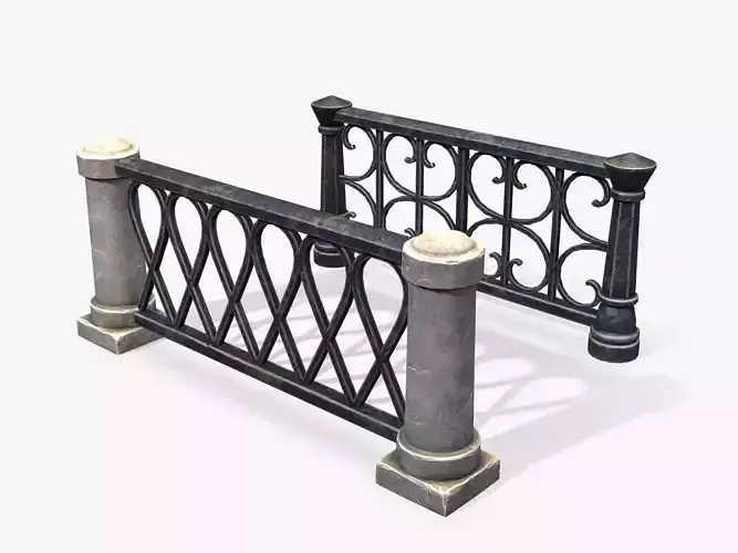 Stylized Pillar Fence