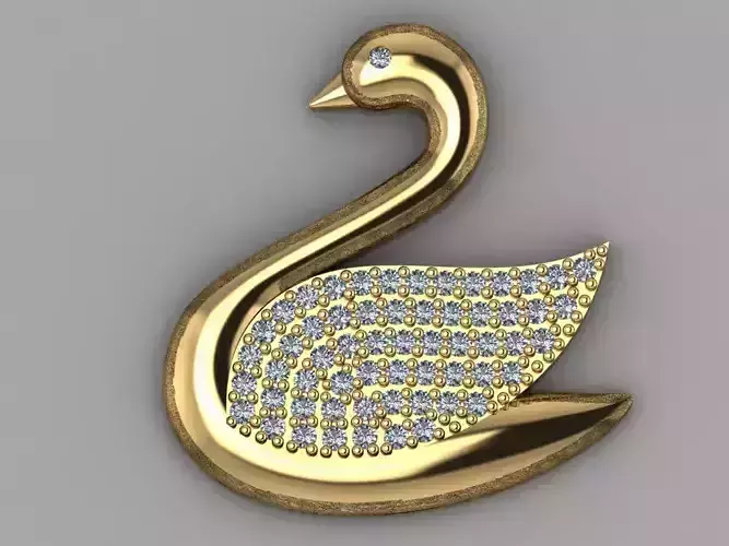 GC GOLD H0107- goose Diamond Gold necklace