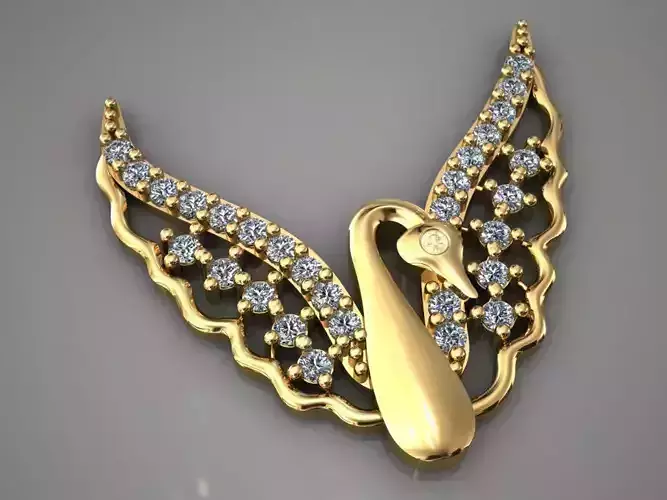 GC GOLD H0108- goose Diamond Gold necklace