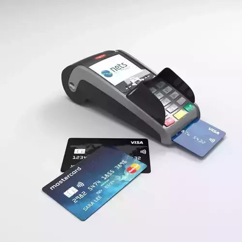 Ingenico IWL250 payment terminal and credit cards
