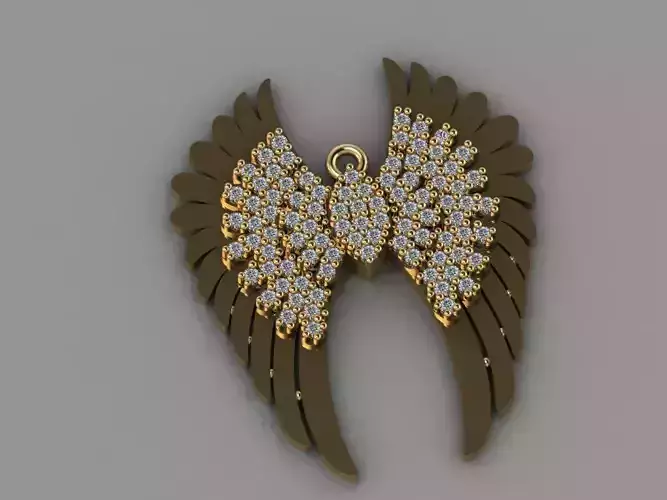 GC GOLD H0113- butterfly Diamond Gold necklace