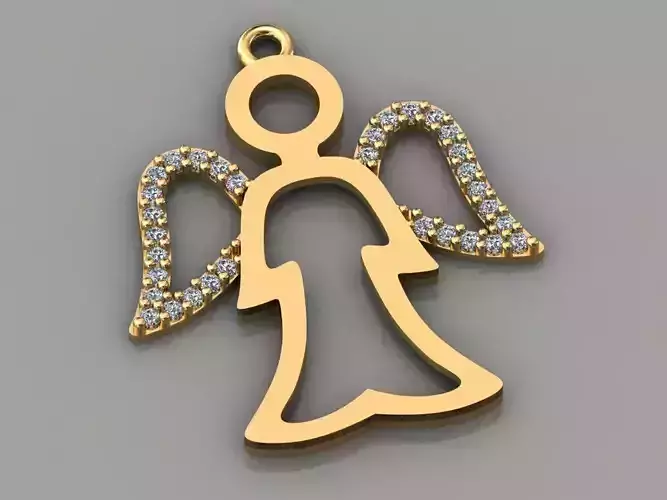 GC GOLD H114- Dragonfly Diamond Gold necklace