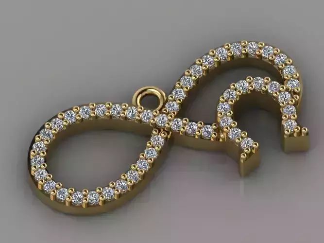 GC GOLD H120- infinity Diamond Gold necklace
