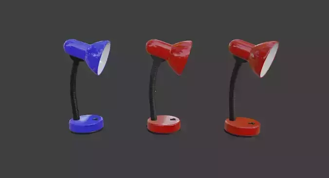 PBR Desk Lamp Lampshade Model