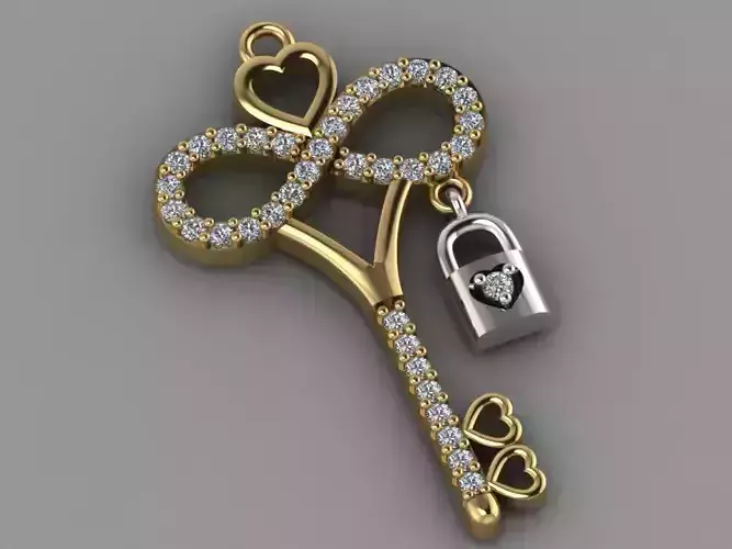 GC GOLD H129- infinity Diamond Gold necklace