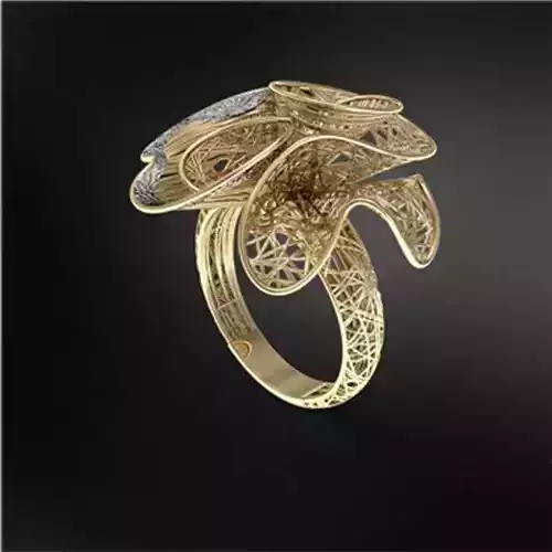 Gold Ring For Ladies 3D file 