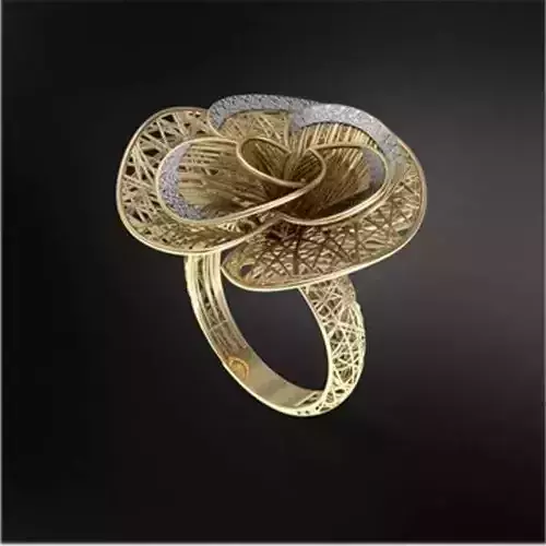 Gold Ring For Ladies 3D file 