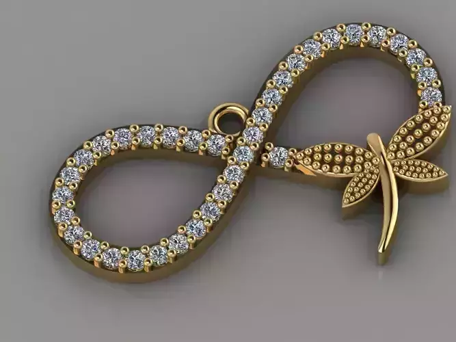 GC GOLD H130- infinity Diamond Gold necklace