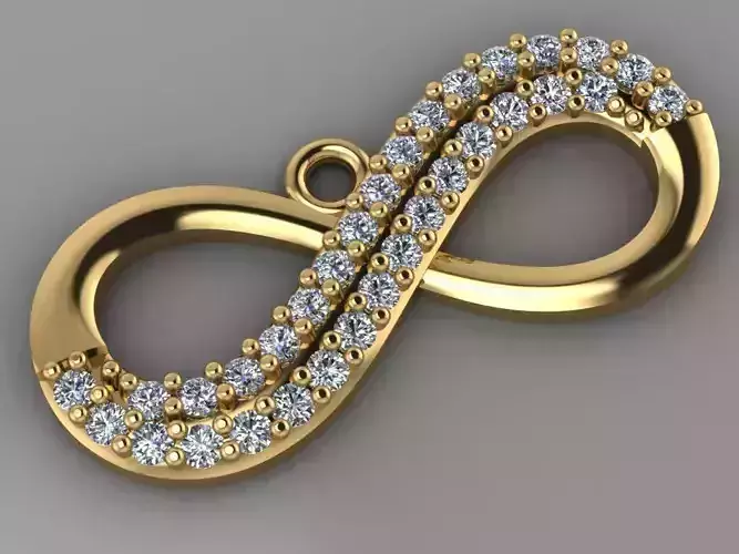GC GOLD H131- infinity Diamond Gold necklace