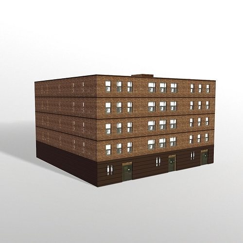 Dwelling house Low-poly 3D model