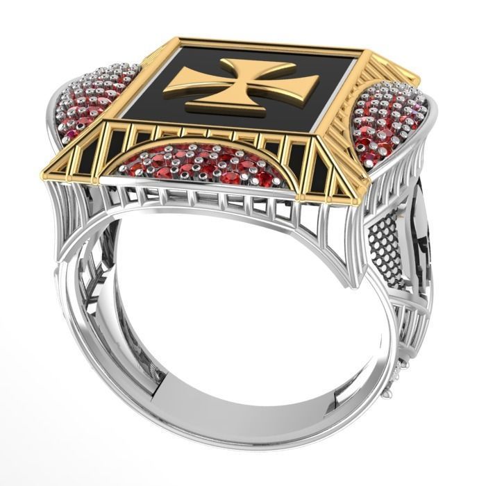 008 templar ring 3D print model_2