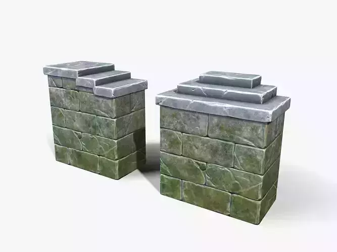 Stylized Stairs Low-poly 3D model