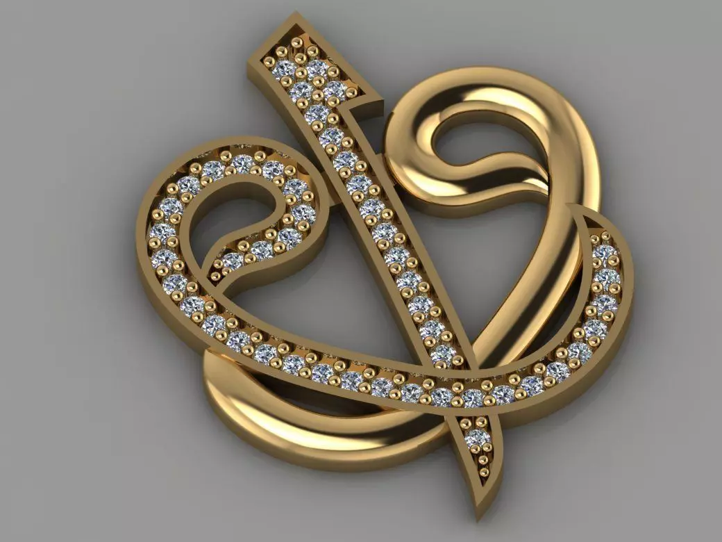 GC GOLD H135- Diamond NECKLACE 3D print model_0