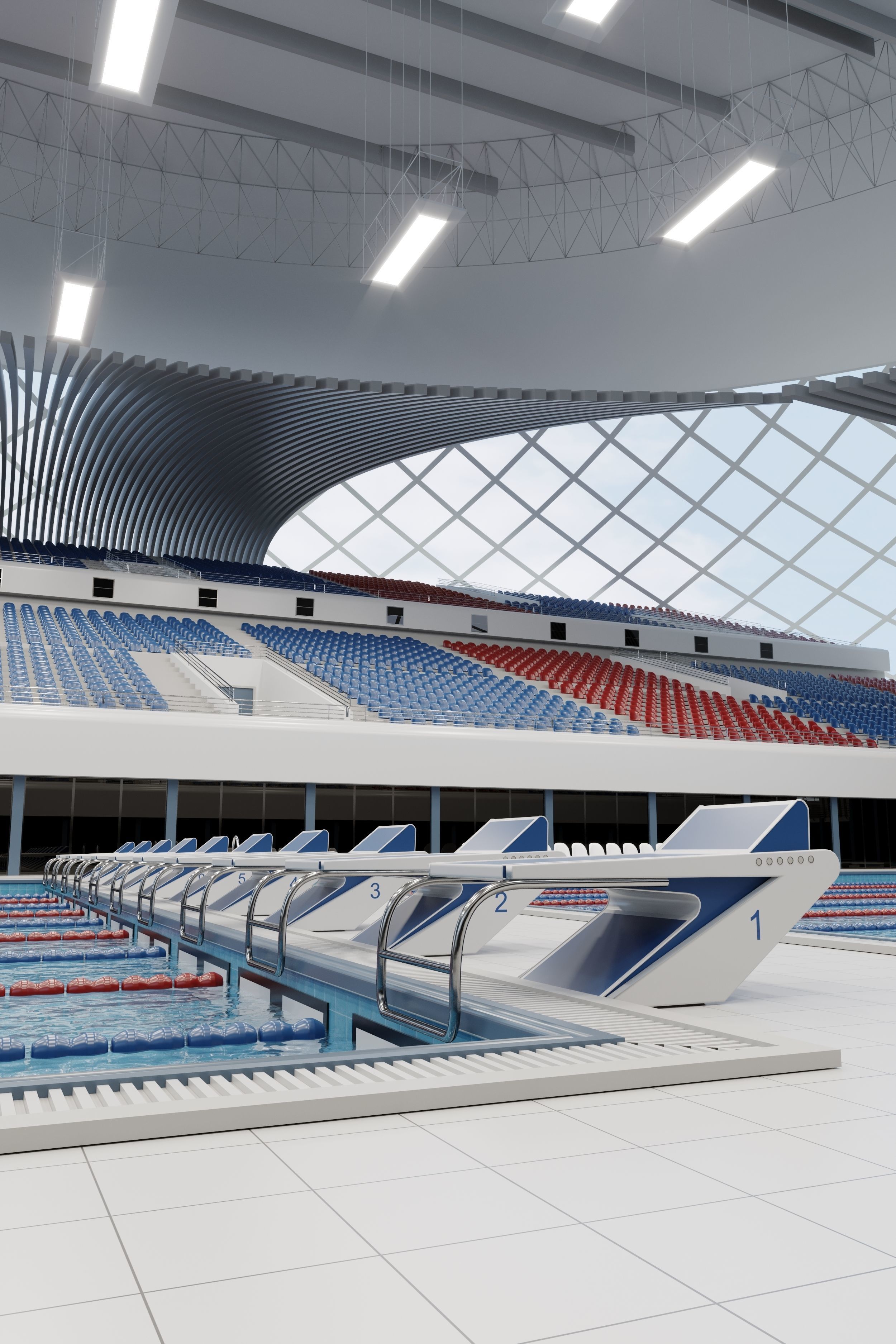 Swim Stadion 3D model_2
