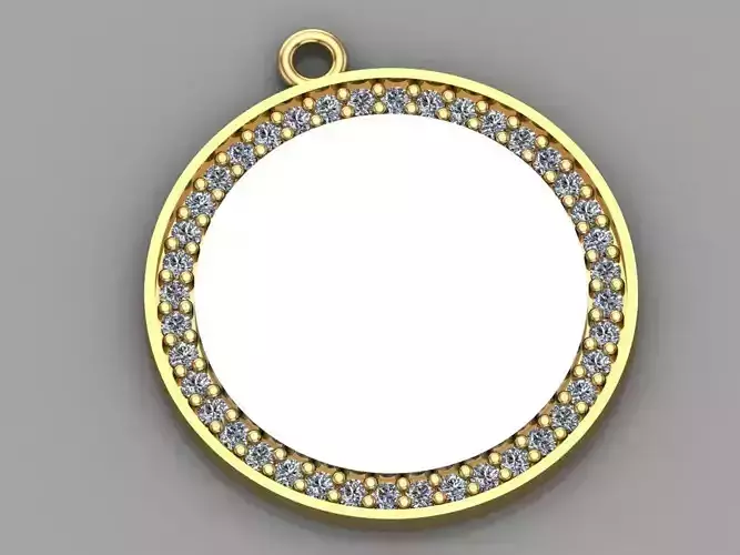 GC GOLD H142-round Diamond Gold necklace