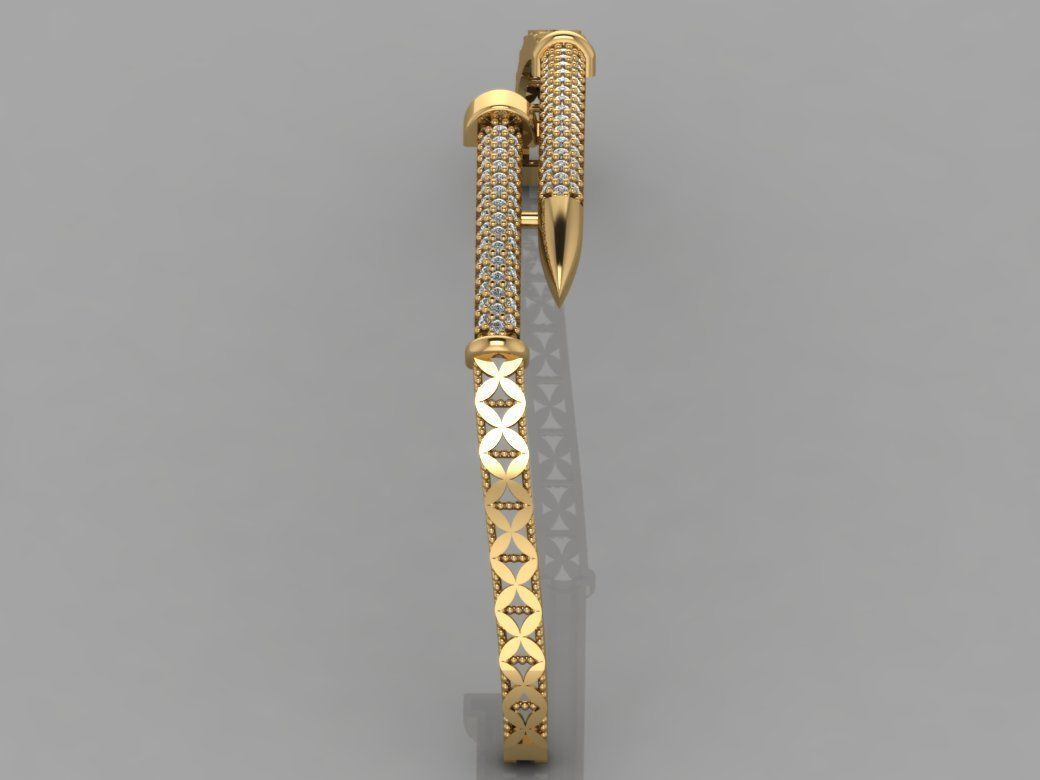 GC GOLD BRC001- Diamond BRACELET 3D print model_2