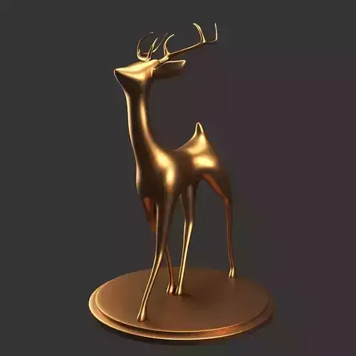 Gazelle Scuplture Free 3D model