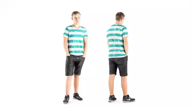Man casual style 04 Low-poly 3D model