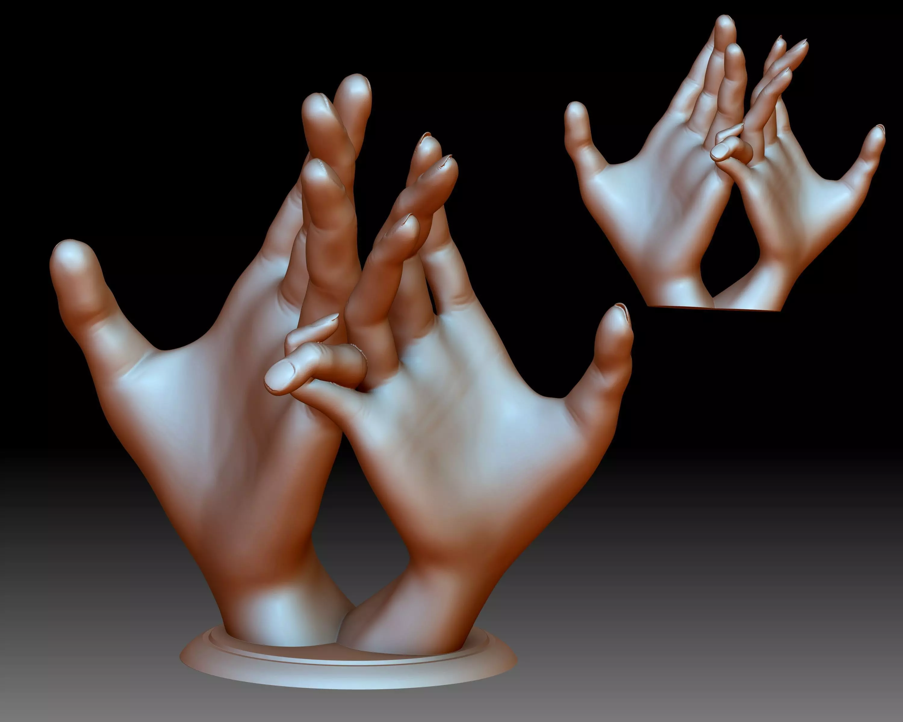 Hands couple in love 3D printable 3D print model_0