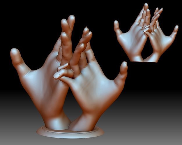 Hands couple in love 3D printable 3D print model