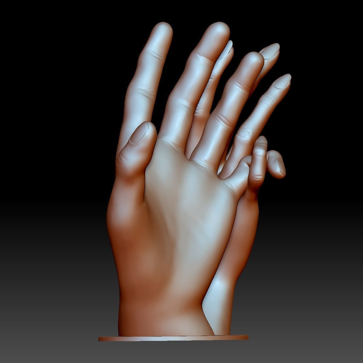 Hands couple in love 3D printable 3D print model_5
