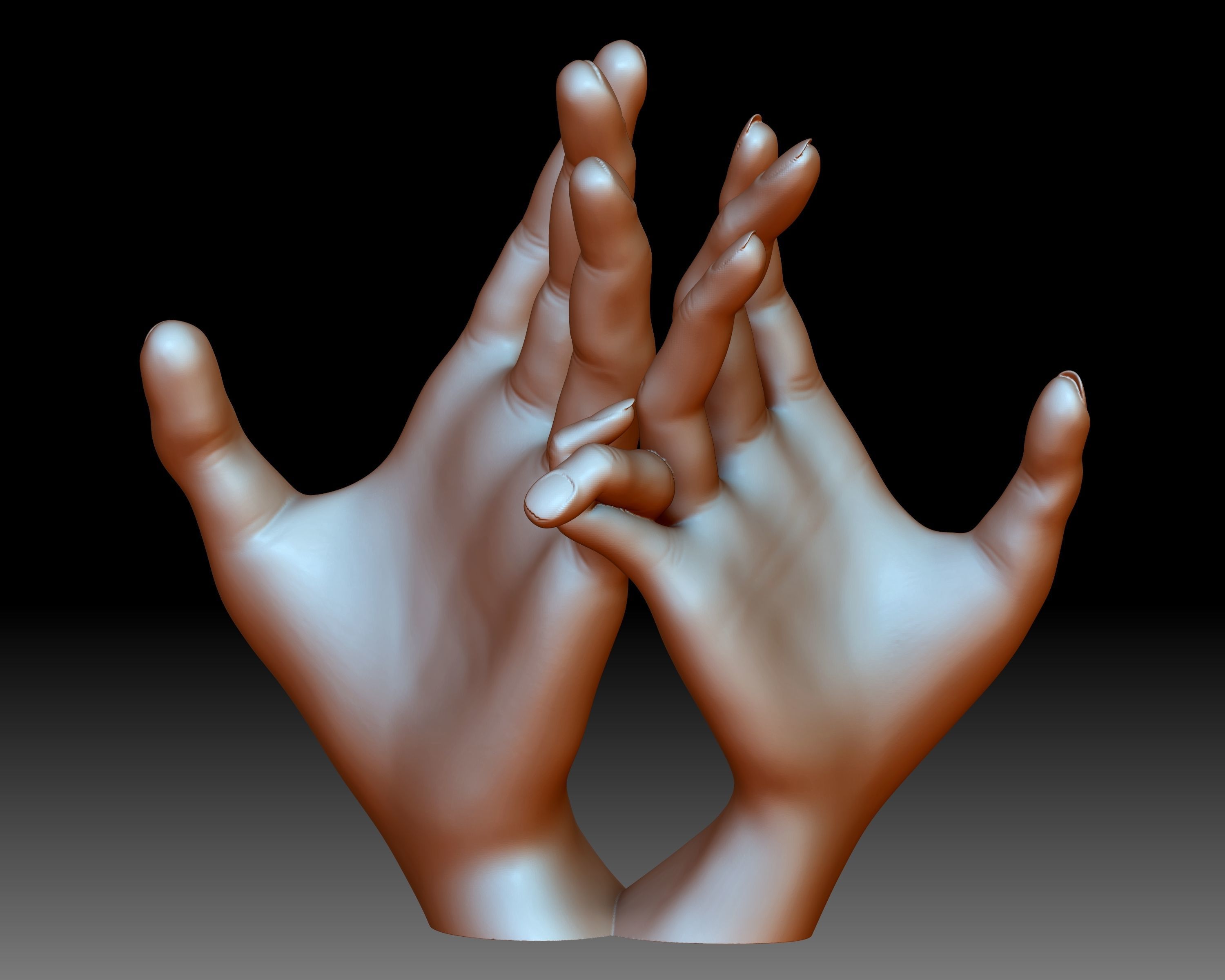 Hands couple in love 3D printable 3D print model_1