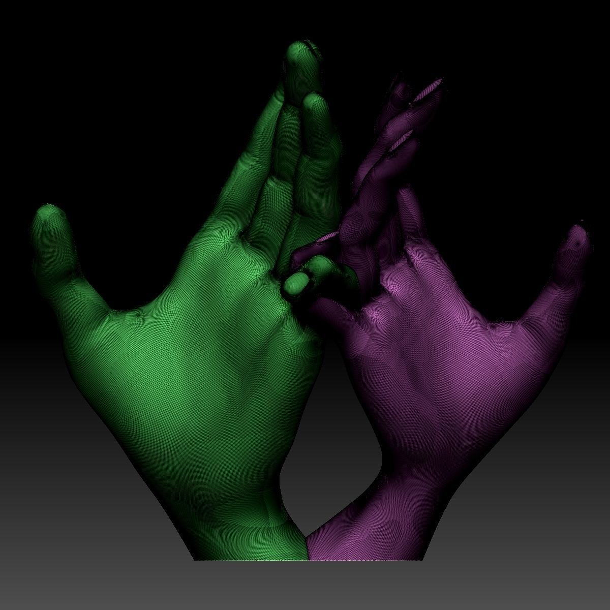 Hands couple in love 3D printable 3D print model_6