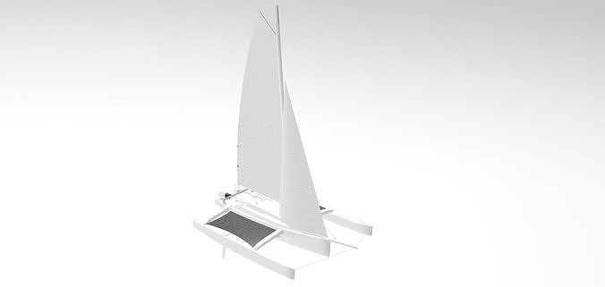 Trimaran Sailing Boat  3D model