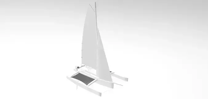 Trimaran Sailing Boat  3D model