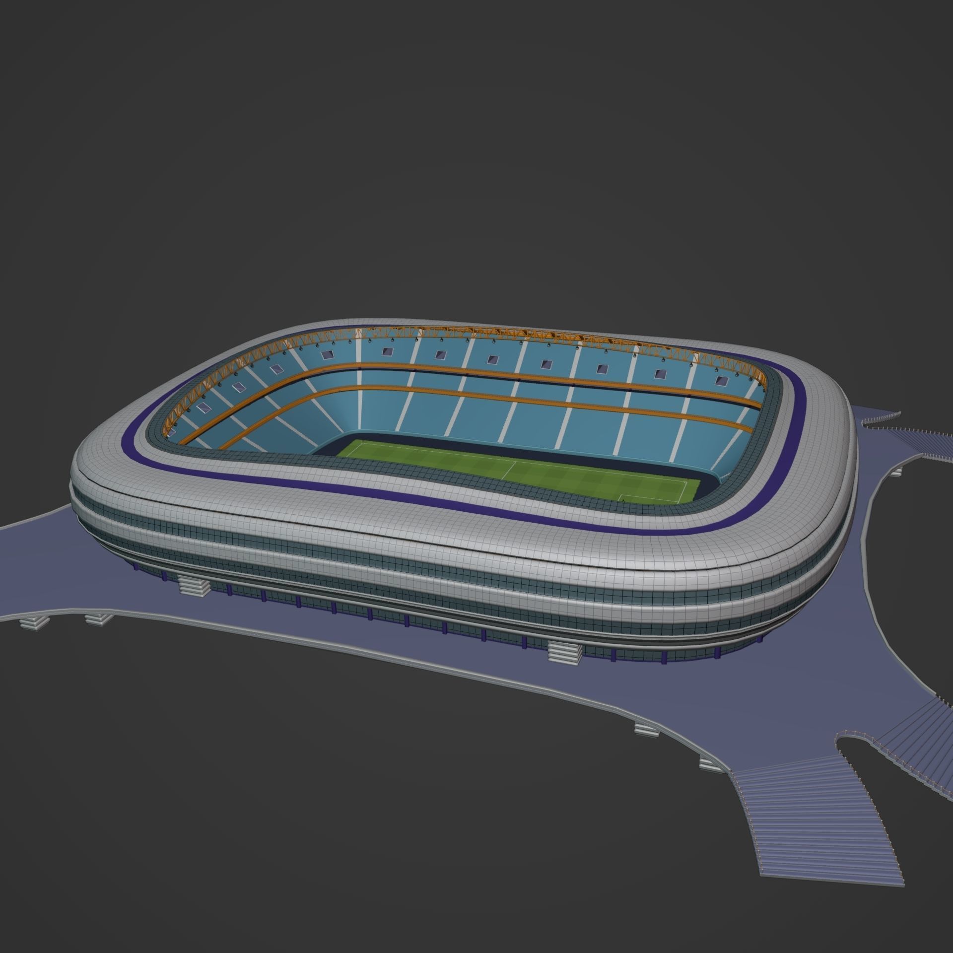 Generic Soccer Stadium 3D model_1
