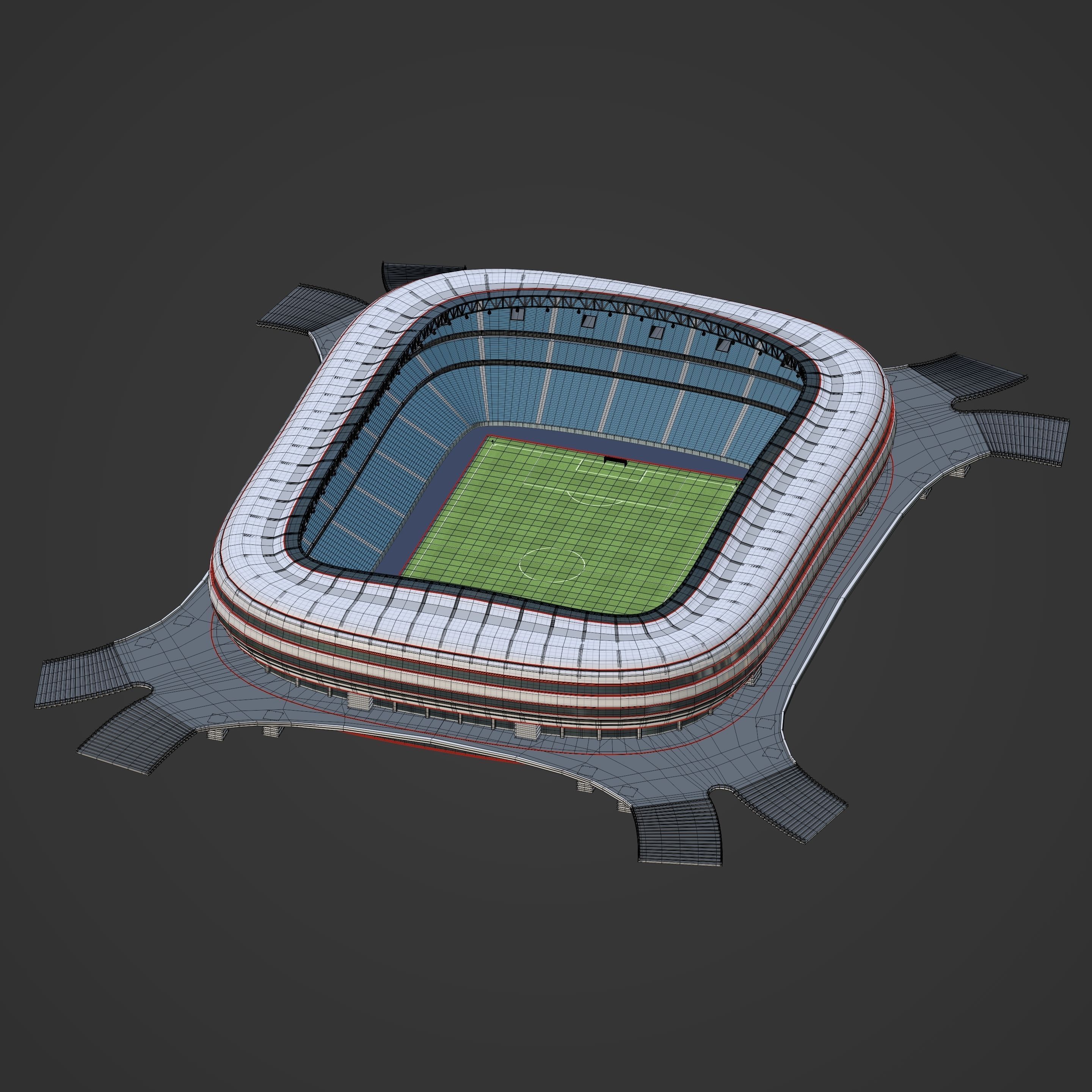 Generic Soccer Stadium 3D model_8