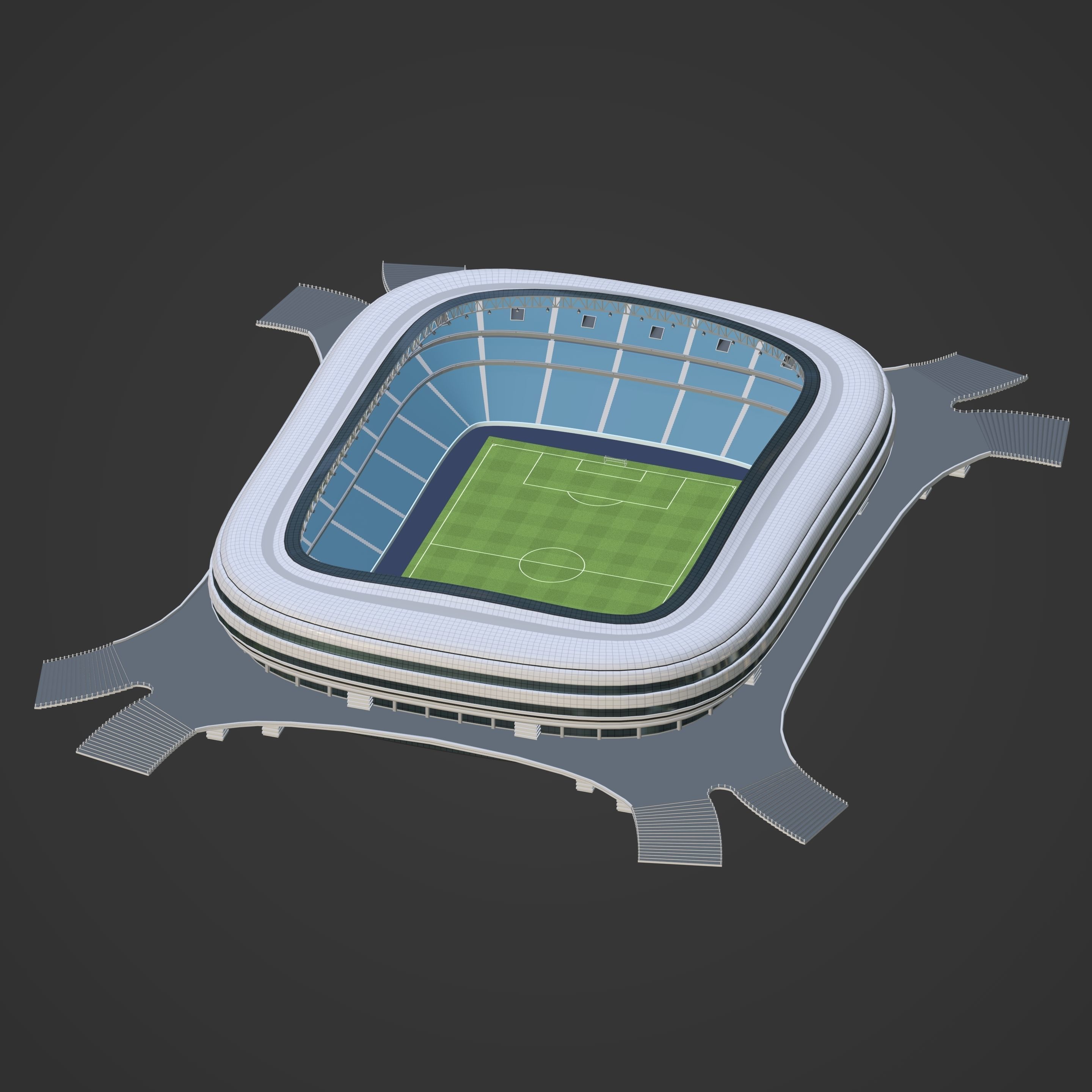 Generic Soccer Stadium 3D model_7
