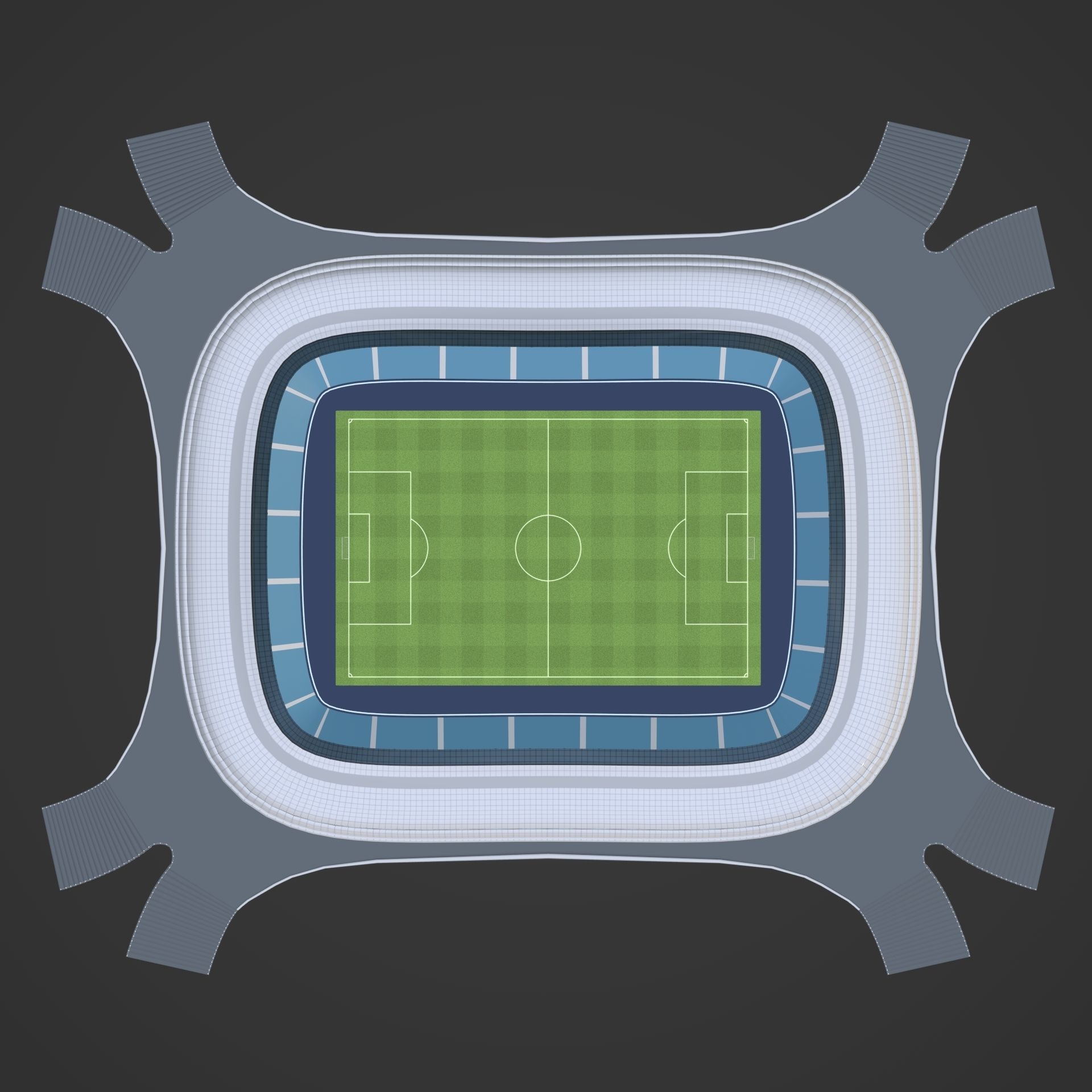 Generic Soccer Stadium 3D model_5