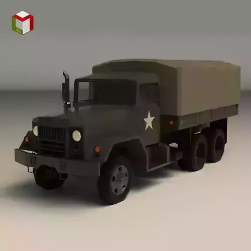 Low Poly Military Truck 02