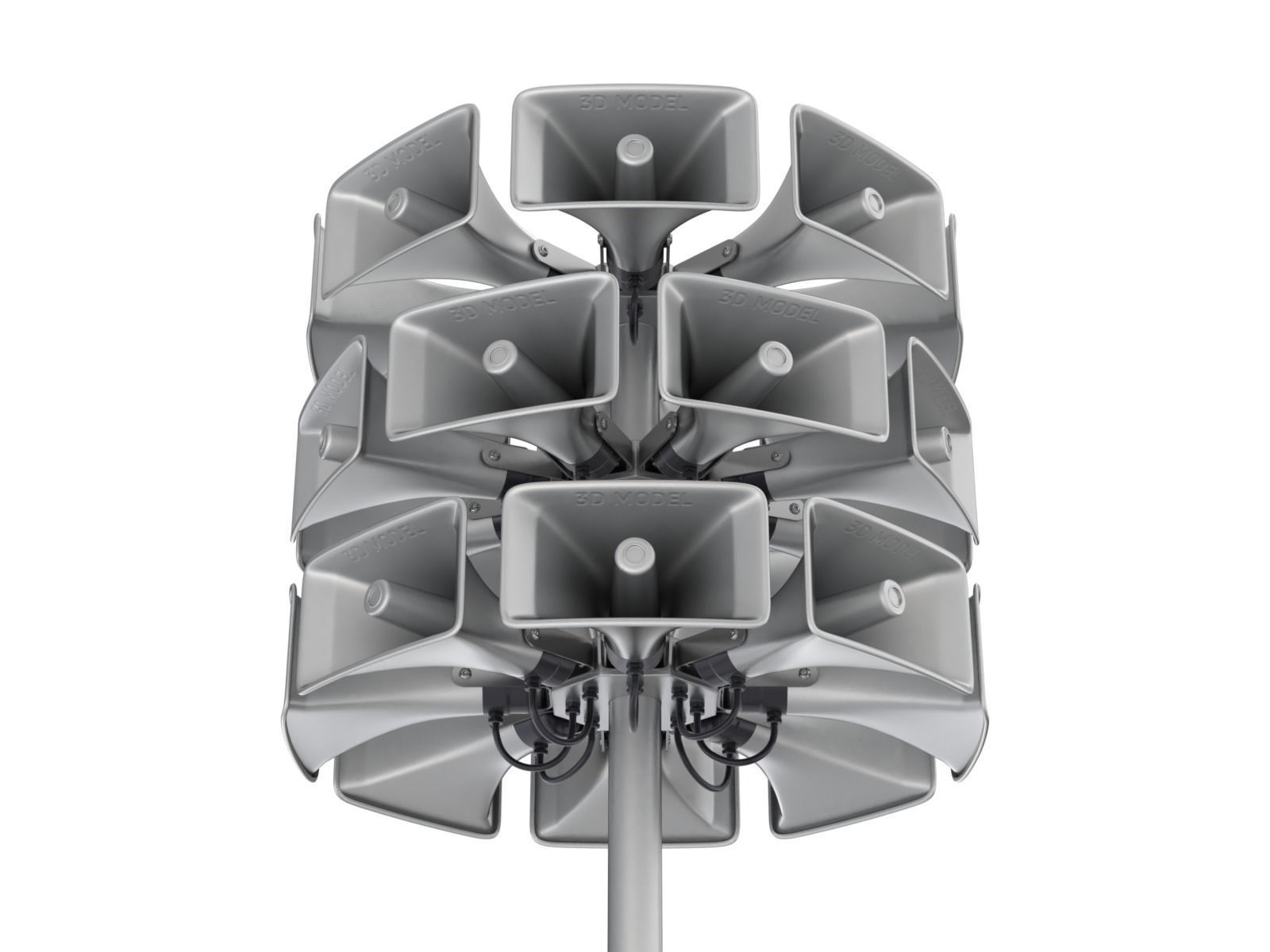 Public Address Speakers 3D model_4