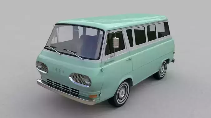 ECONOLINE E100  WINDOW VAN 1962 3D model
