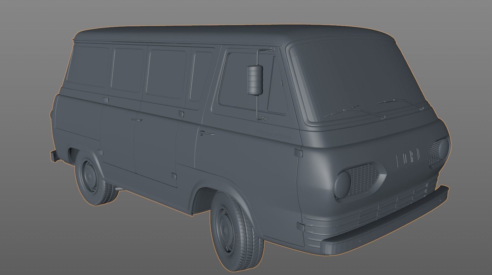 ECONOLINE E100  WINDOW VAN 1962 3D model_19