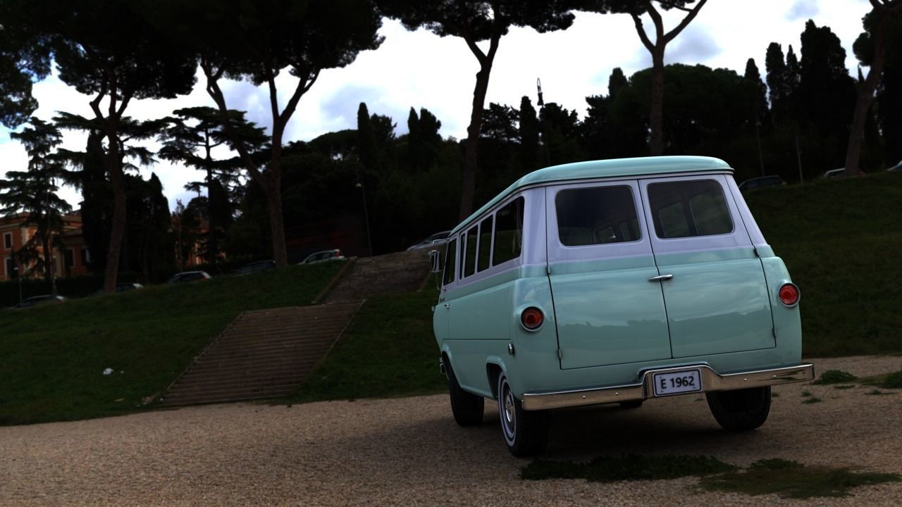 ECONOLINE E100  WINDOW VAN 1962 3D model_13