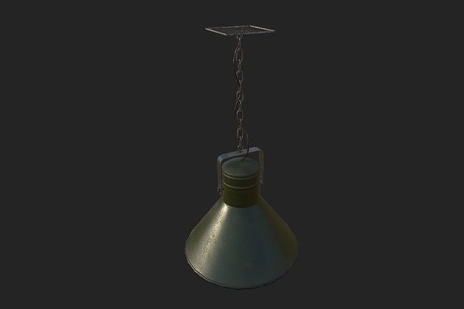 Hangar Lamp Low-poly 3D model