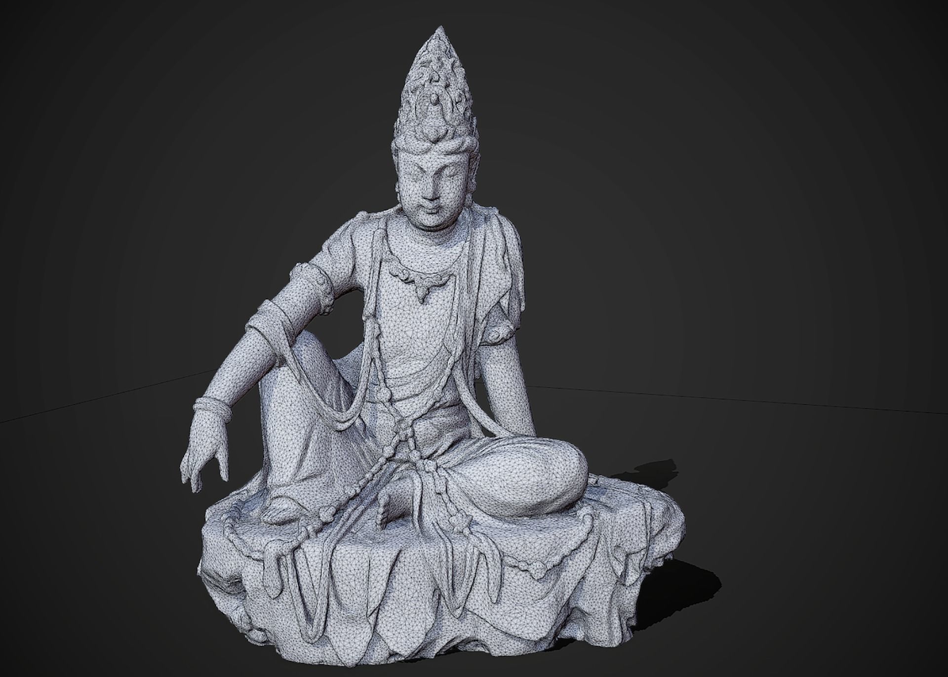 3D model Statue of Guanyin Bodhisattva in Dunhuang 3D model_4
