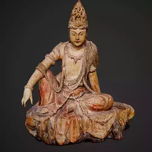 3D model Statue of Guanyin Bodhisattva in Dunhuang